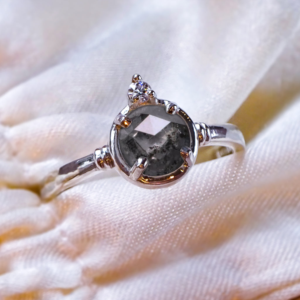 Mystical Salt and Pepper Diamond Engagement Ring in 9ct / 14ct / 18ct Gold Rings Bijoux de Chagall