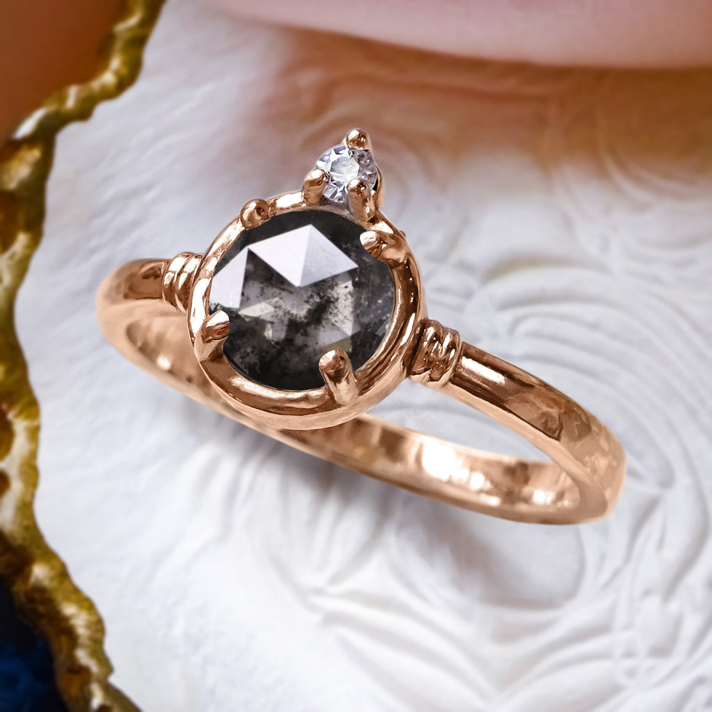 Mystical Salt and Pepper Diamond Engagement Ring in 9ct / 14ct / 18ct Gold Rings Bijoux de Chagall