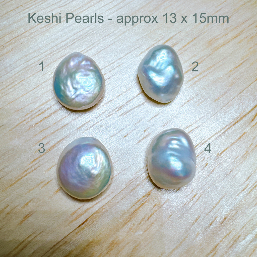 CUSTOM: Stardust Organic Keshi Pearl Pendant Necklace in 925 Sterling Silver - Bijoux de Chagall