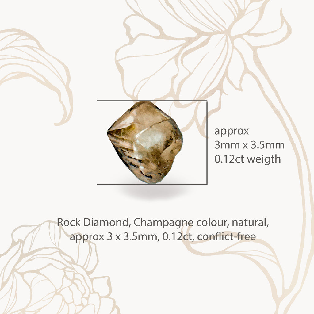 CUSTOM: Champagne Rock Diamond curved ring in 9ct & 22ct Gold Rings Bijoux de Chagall