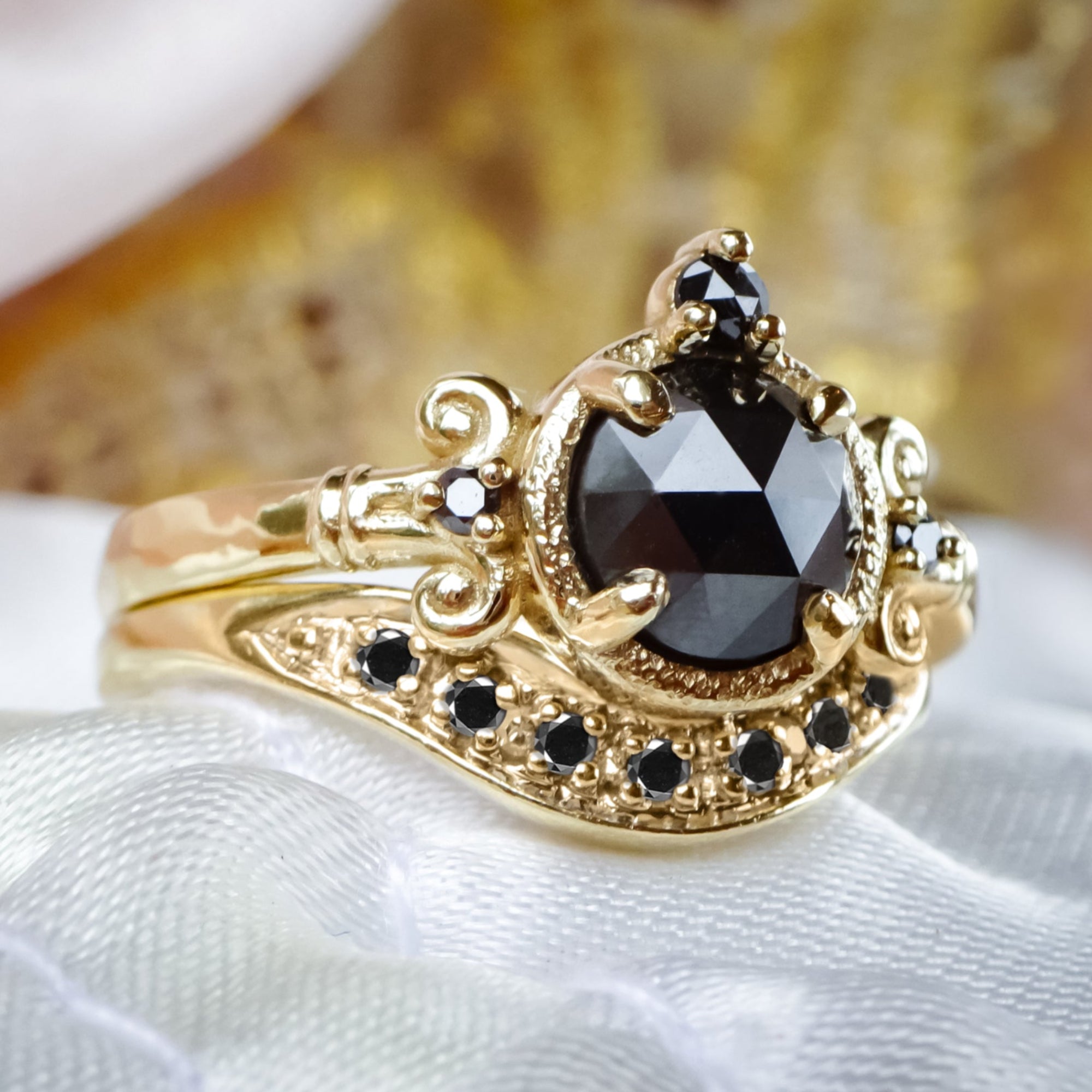 Pretty Rings Black Black vintage wedding rings | Honestweddingadvice.com
