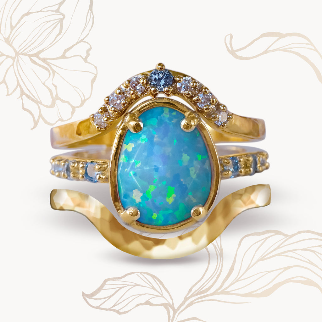 CUSTOM: Contour Curved Wedding ring band in 9ct Gold Rings Bijoux de Chagall