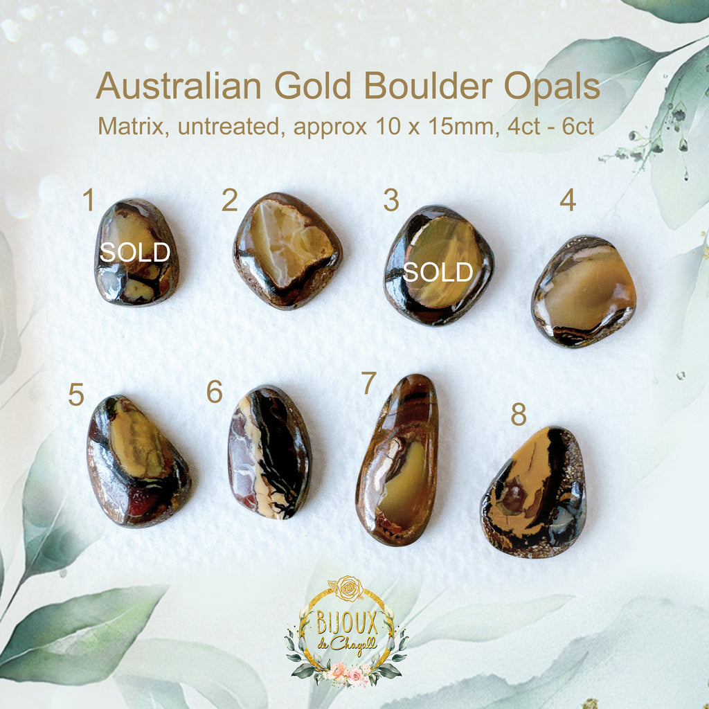 Australian Boulder Opal selection - Rings - Bijoux de Chagall