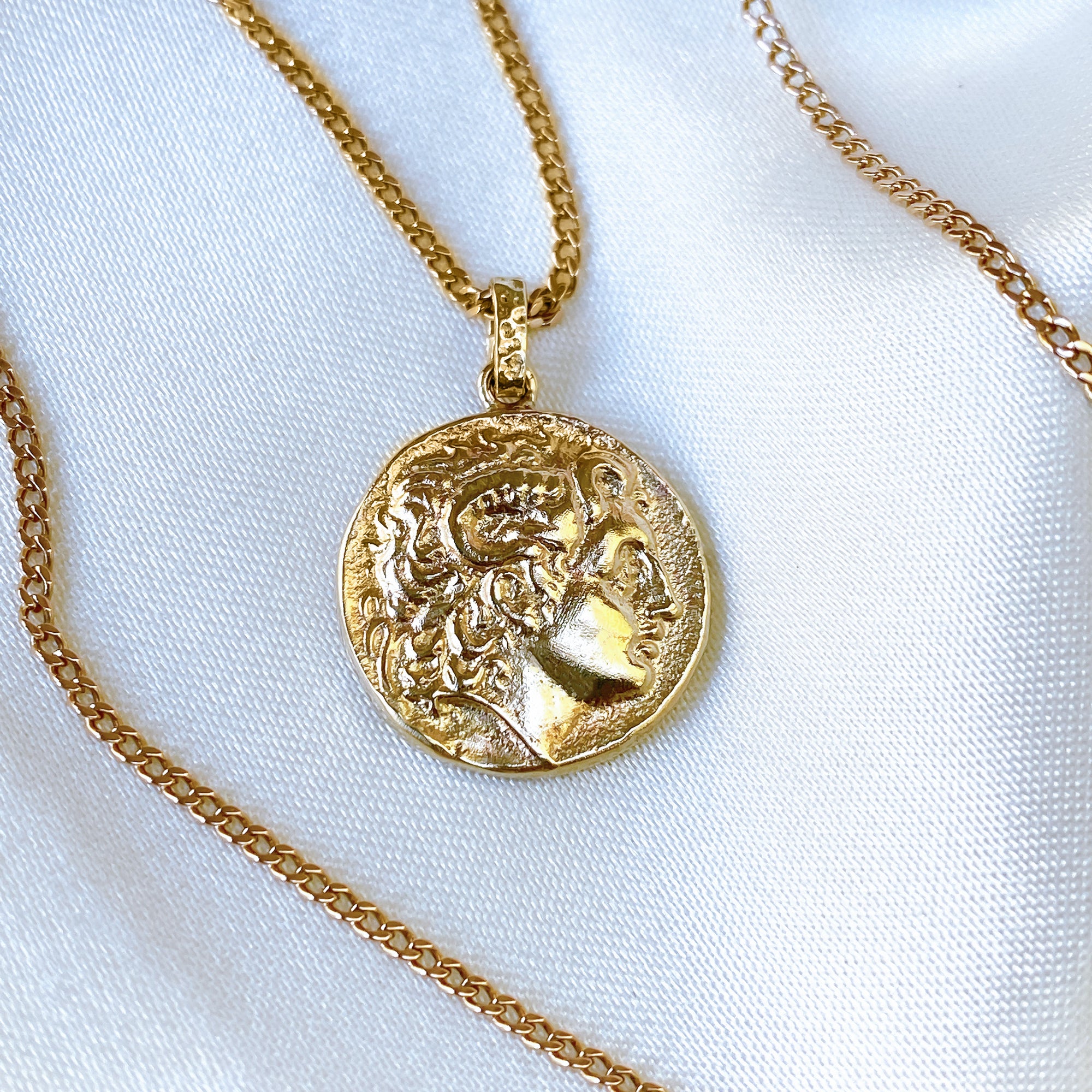 Chain Best Coin Necklace Alexander The Great Coin Necklace Silver